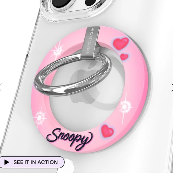 NEW Velvet Caviar Snoopy Be Mine MagSafe Grip Ring - Picture 1 of 7